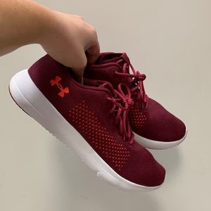 Under Armour Pink/Maroon Running Shoes
